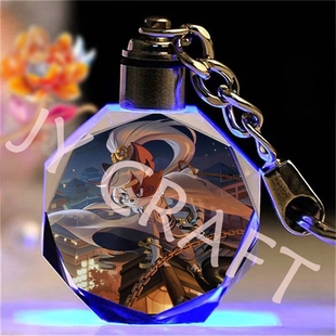 汤姆猫和老鼠水晶发光钥匙扣书包挂件定制送生日毕业礼物送男女
