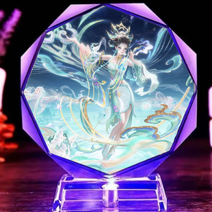 蛇年王者荣耀妲己蔡文姬女娲嫦娥创意发光桌面摆件模型送同学礼物