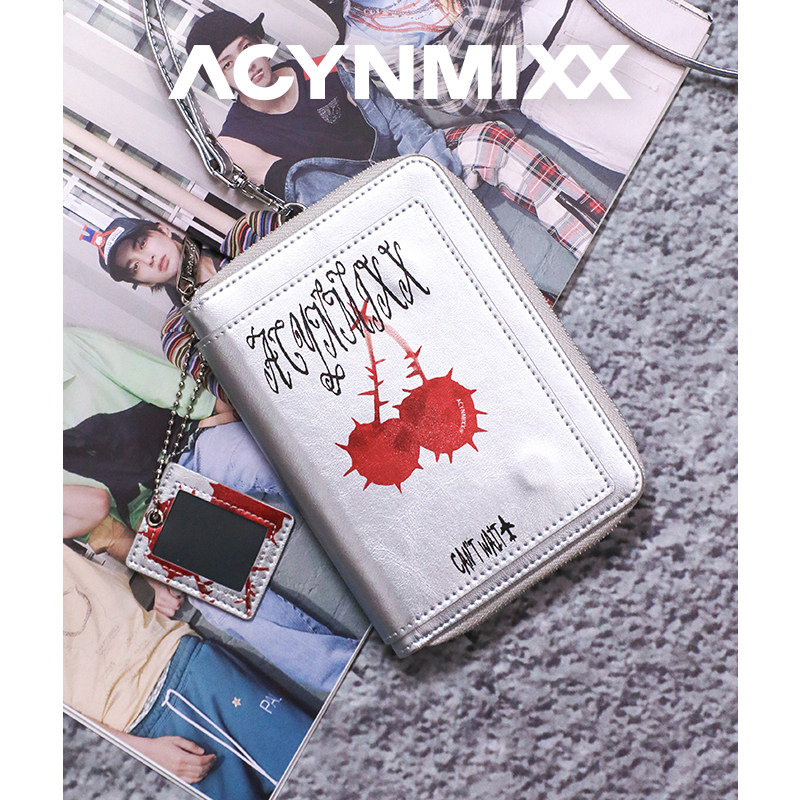 Acynmixx邪恶樱桃护照包挂脖卡包防盗刷旅行收纳包护照夹钱包一体