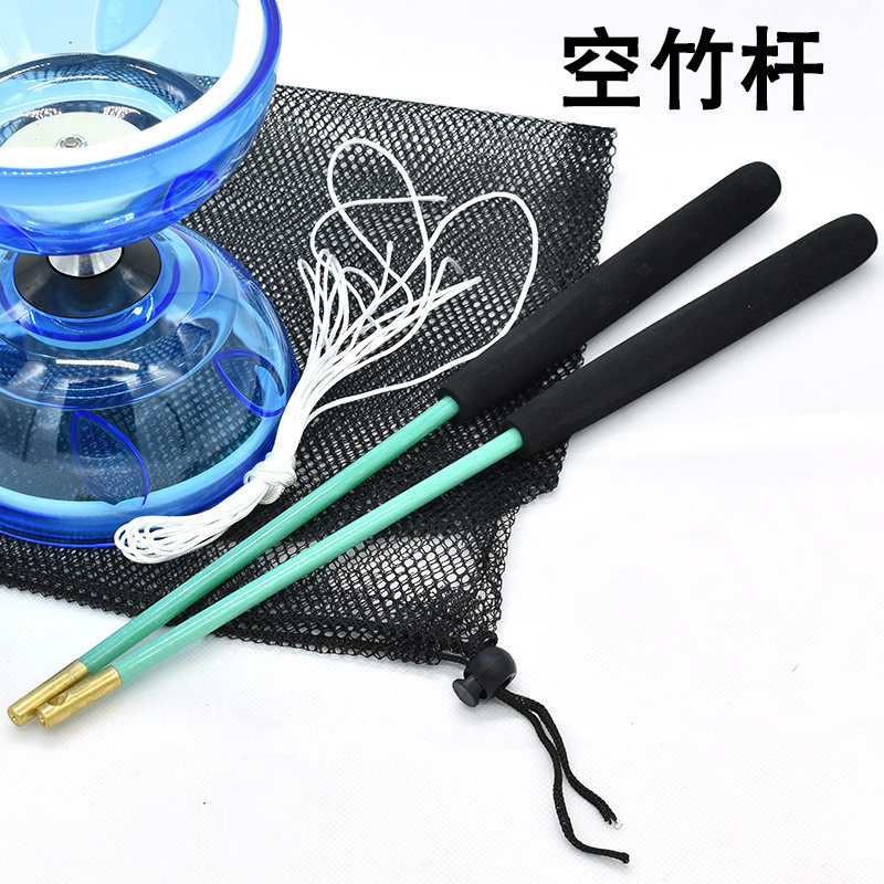 空竹杆初学者儿童老人健身扯铃龙舞泡沫手柄玻璃钢铜头空竹配件杆图片