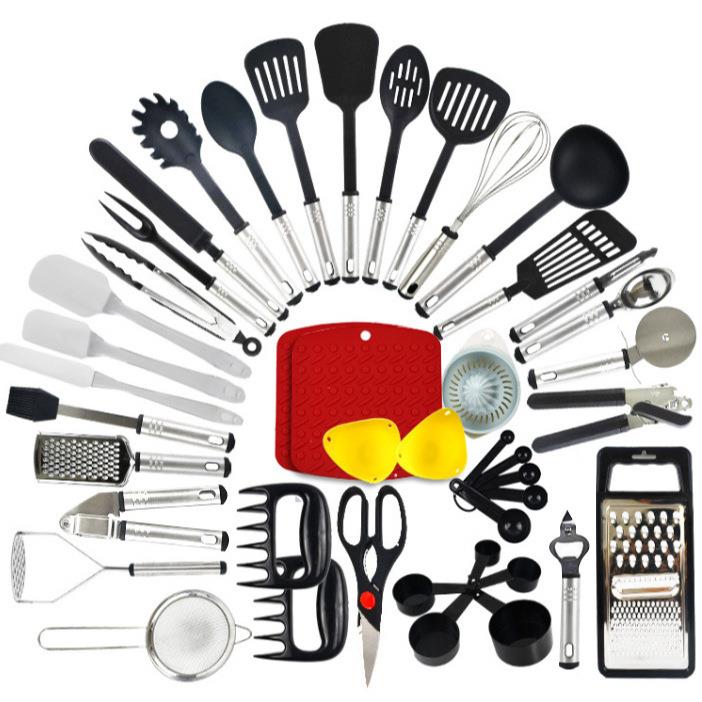 尼龙不锈钢家用厨具炒菜铲子勺套装烹饪用具全套料理厨房工具