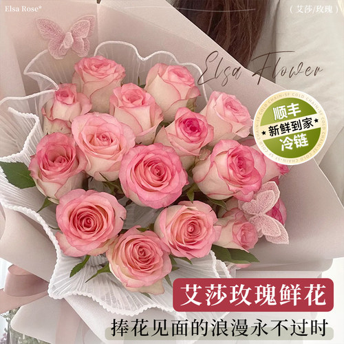 速发爱瑰花云南基地客发家用直厅插花四季水养花卉玫莎鲜切枝