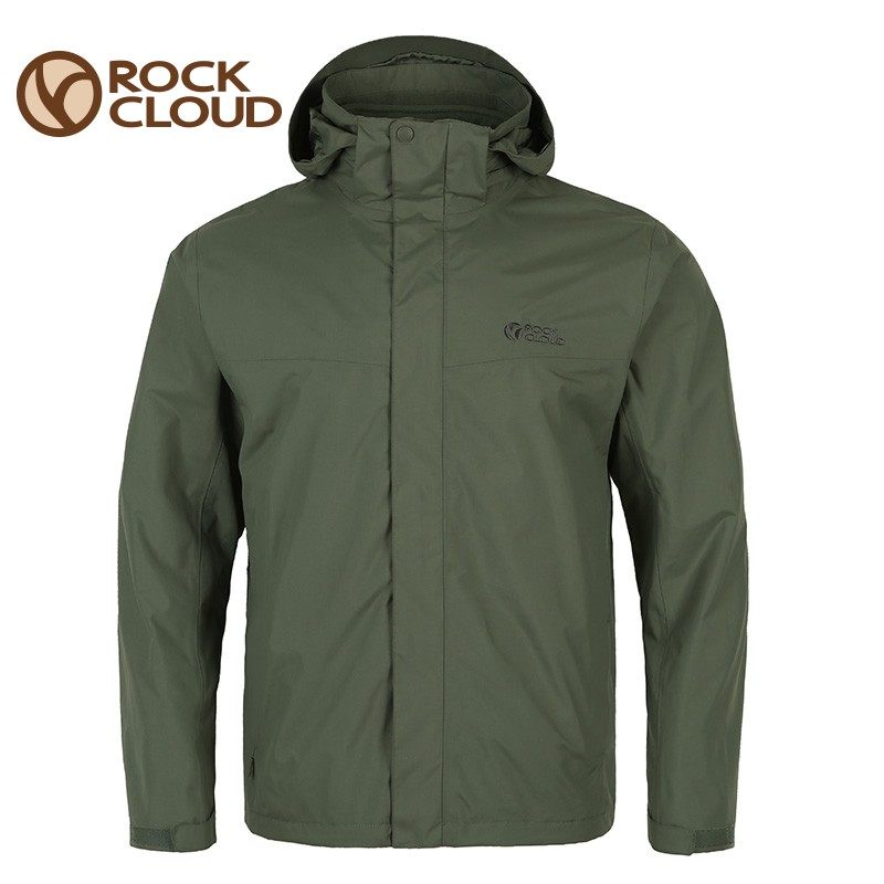 岩云户外冲锋衣抓绒三合一秋冬防风防水登山服外套