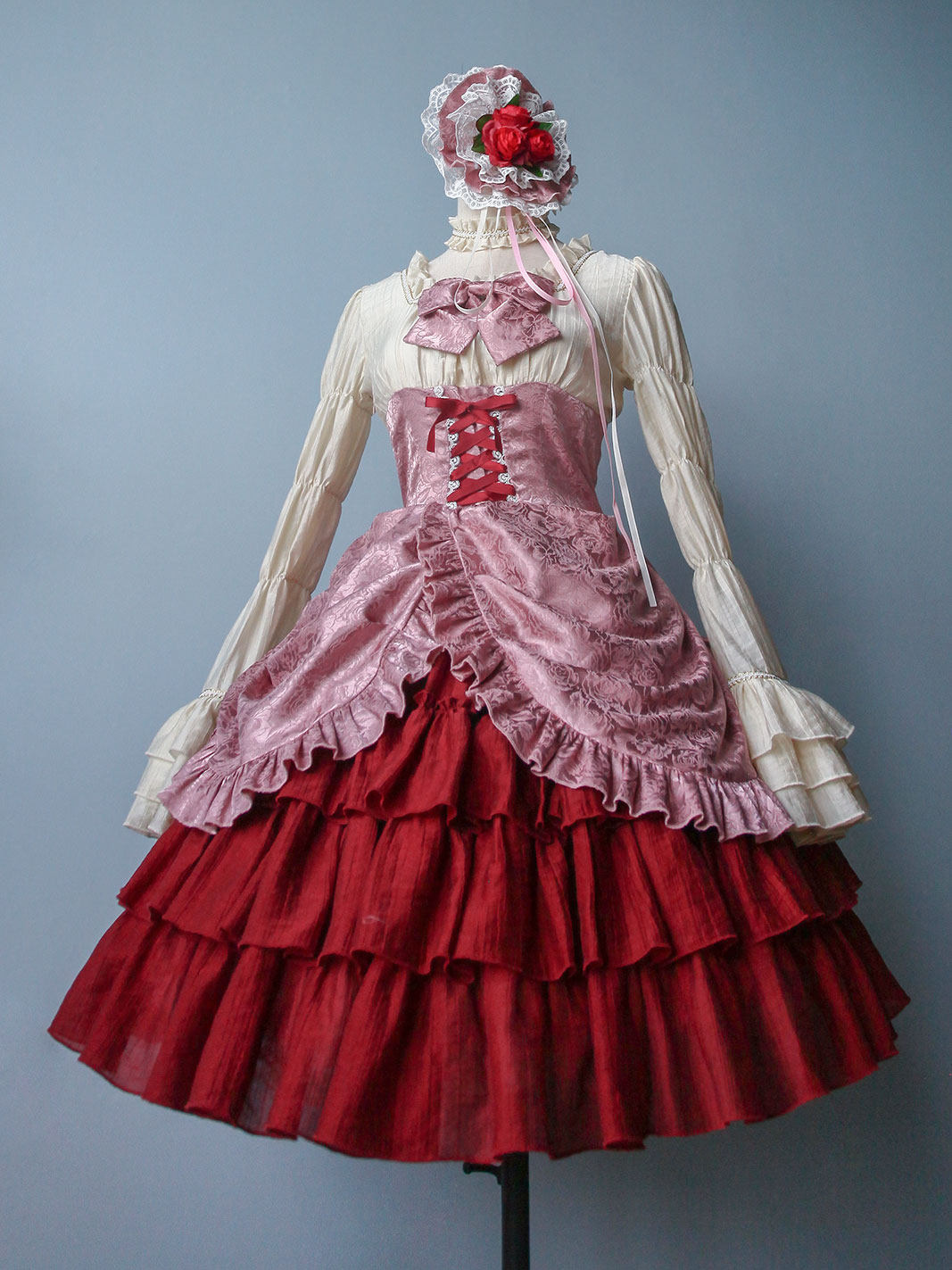 thumbnail for Full payment reservation When the sea cat cries Furuto Erika COS costume cosplay tunic skirt with multiple layers of dark lines