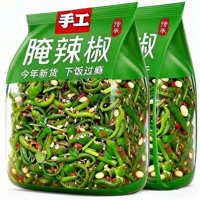 腌辣椒咸菜朝天椒小米椒特辣青红线椒特辣腌辣椒拌饭拌面下饭酱菜