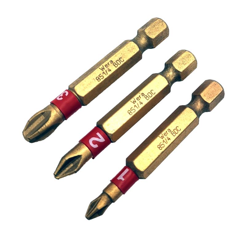 德国维拉WERA金刚石防滑一十字螺丝批头851/4BDC PH1 PH2 PH3 5.5