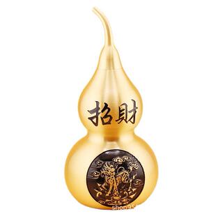 黄公铜招财宅纳麒麟葫芦办室居家摆件饰品16铜器复古镇铜制精福美