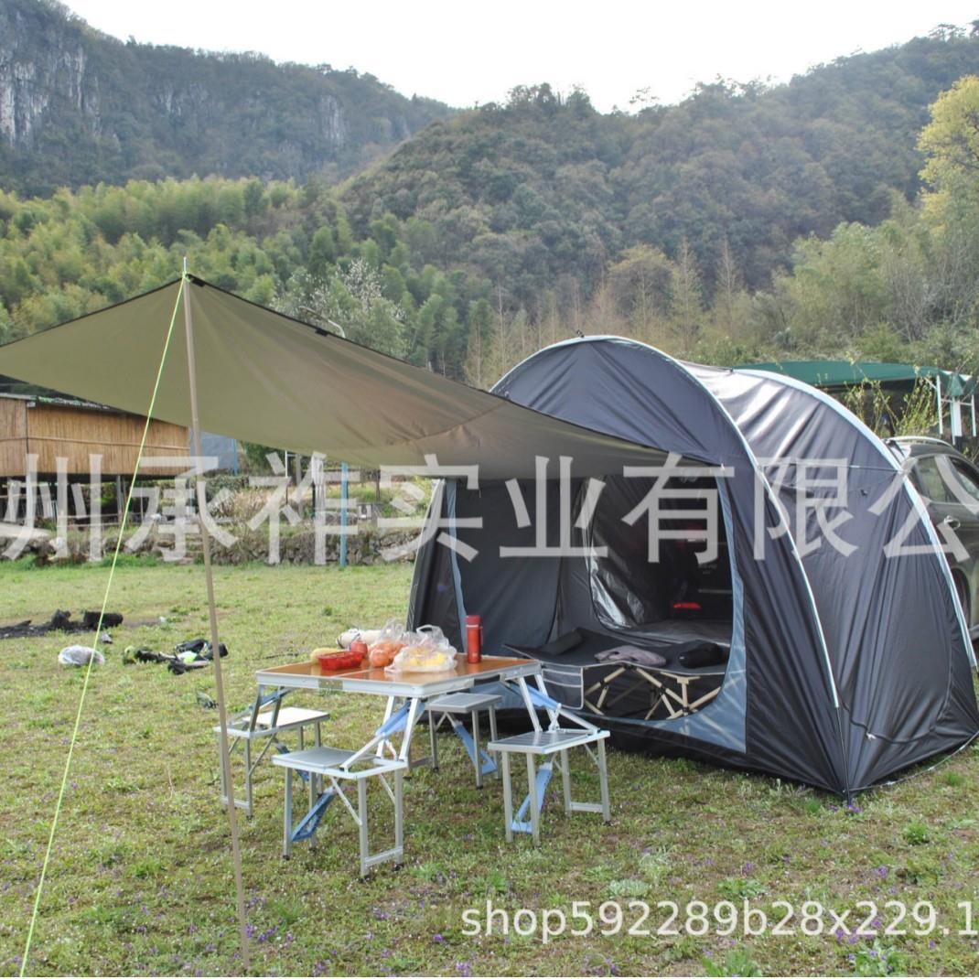 带纱延网伸天幕汽车尾延伸帐篷多帐人防雨遮阳WFW后备车箱帐篷车