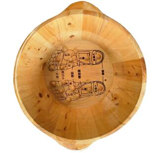 香2柏木泡脚桶足品浴桶6cm高木质洗脚盆实足木泡0512脚盆浴用