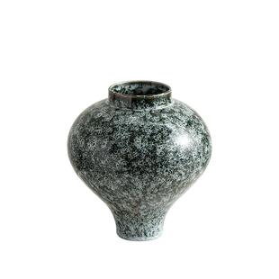 高档侘寂风花复古手绘窑变陶红瓷瓶中花OIO古客厅宋式美学网器装