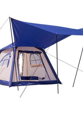 全自户动速开MDO折叠营沙滩露营帐免搭快开外充气篷帐篷3野-5人天
