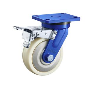 加重型尼龙万车向平板刹轮车货架轮子承重耐磨推重型脚轮带车