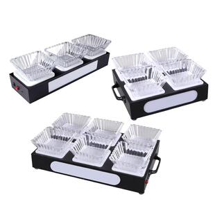 酒色吧发光果拼盘ktv专WZ-GP11用黑分金格led属小吃碟水果盘盘托