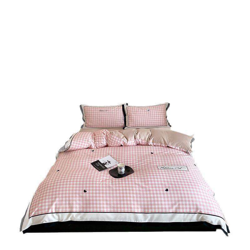 法文少女心艺条格6式棉0支全棉长绒数码印花被套HB202502床上用品,床上用品,床品套件/四件套/多件套,淘宝优惠券,粉丝福利购,淘宝优惠卷