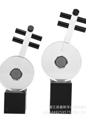 民新中式BJ-PPX00水店晶琵琶摆件宿厅别墅酒大厅样板房客售楼部玄