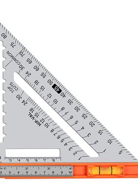 多功能合金水三角尺木工平三板XCE90度角45度量铝角器直角尺商品