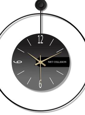 餐时厅钟表表时尚NID高档客挂厅钟高级钟ins钟创意大气上墙