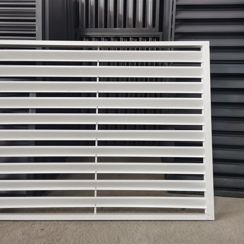 定做铝合金百叶窗防雨外墙通风F口中央空调外机罩格栅室外