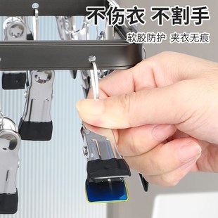 晾衣升降器晾衣h架凉袜子架子多功能晒袜神器多夹子铝合金防锈防