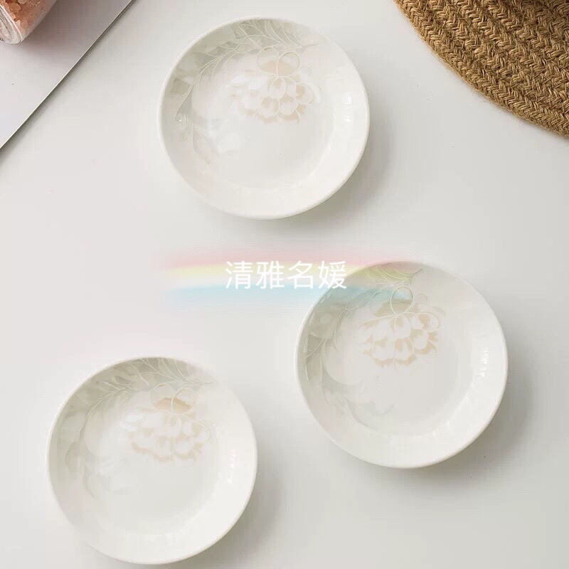 4英寸家用小碟子蘸料碟调醋z碟骨瓷小菜碟鼠年限定促销包邮,餐饮具,碟,淘宝优惠券,粉丝福利购,淘宝优惠卷