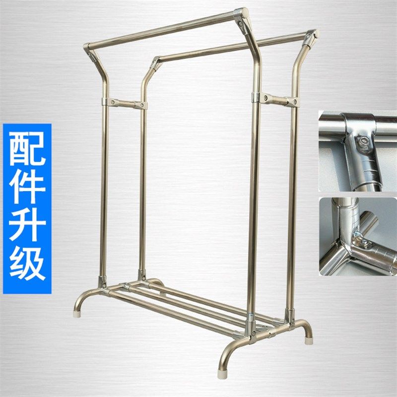 移动伸缩晾衣架不锈钢阳台挂衣架室外晒衣架置地R双杆落地凉晾被,收纳整理,置地/升降晾晒衣架,淘宝优惠券,粉丝福利购,淘宝优惠卷