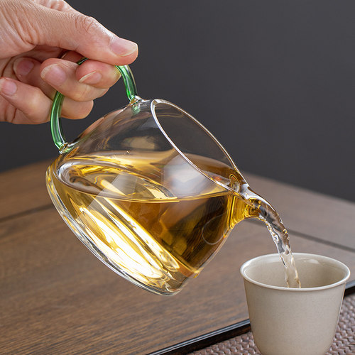 品德坊加厚公道杯耐高温玻璃分茶器滤茶器一体O过滤公杯茶海茶具