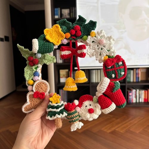 我看看谁的圣诞节还没有花环呀