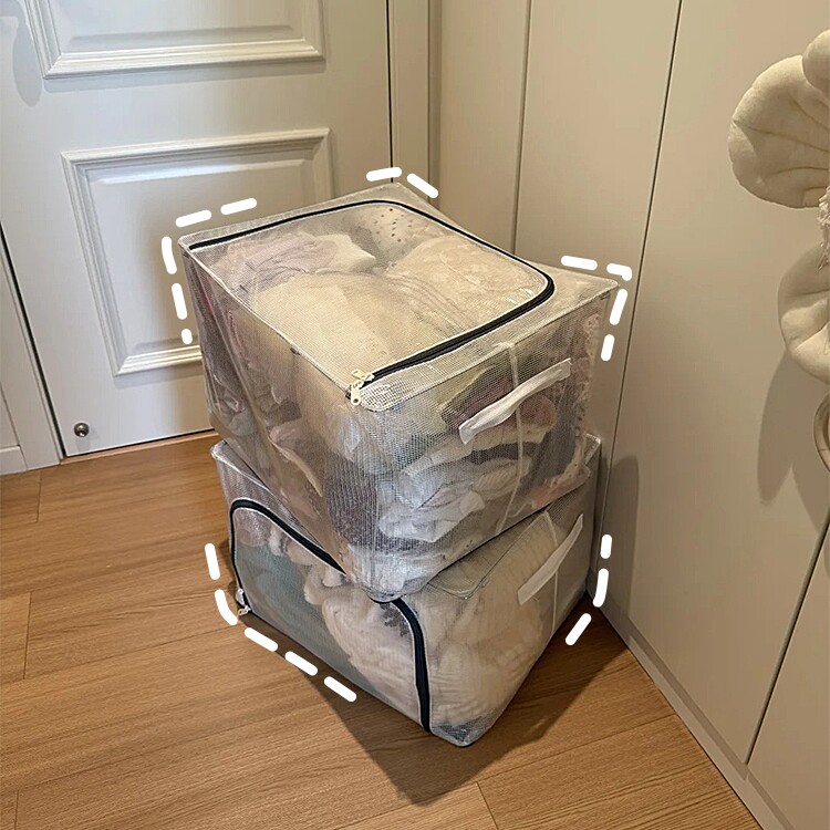 透明收纳箱可折叠超大号防水带盖