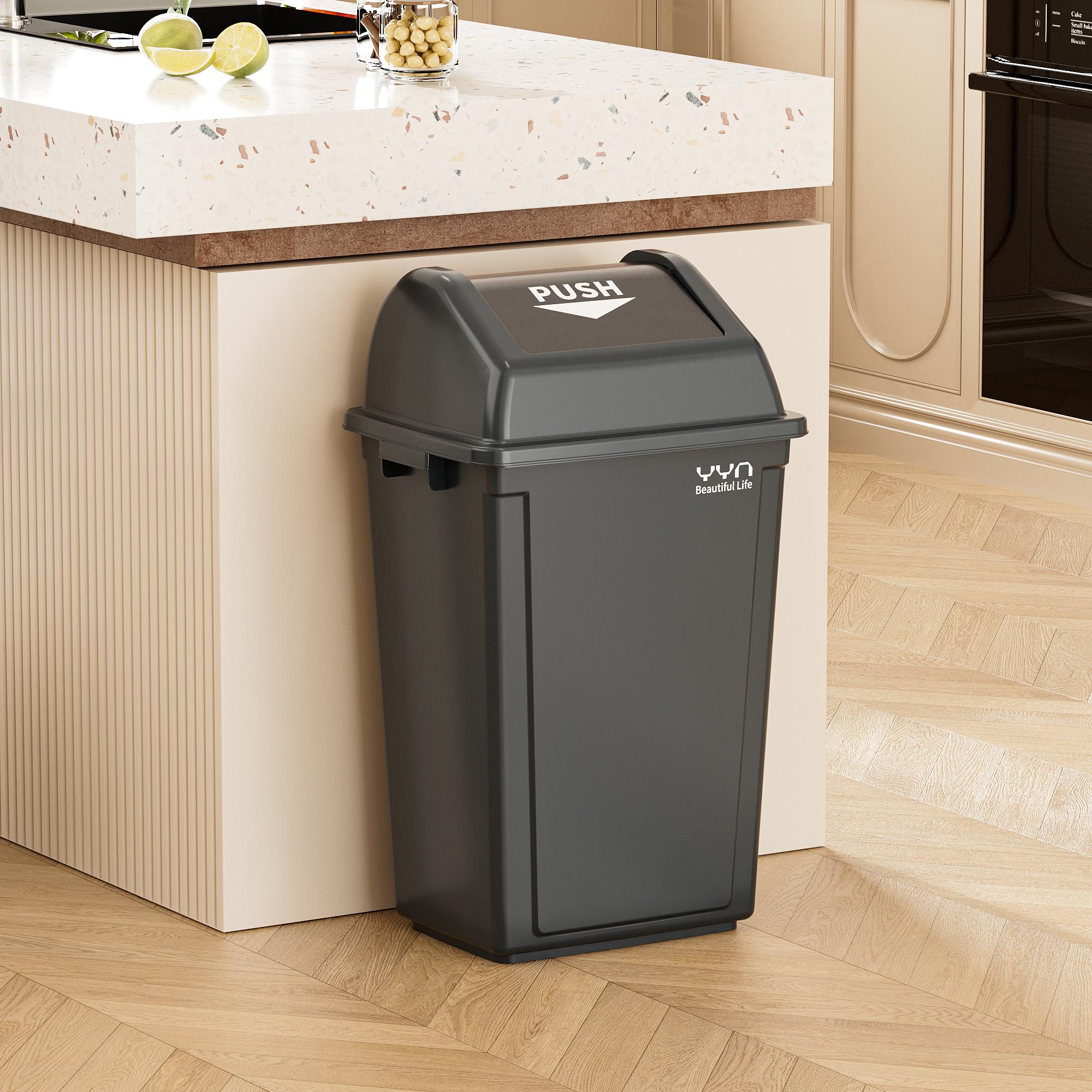 摇盖大容量垃圾桶送垃圾袋