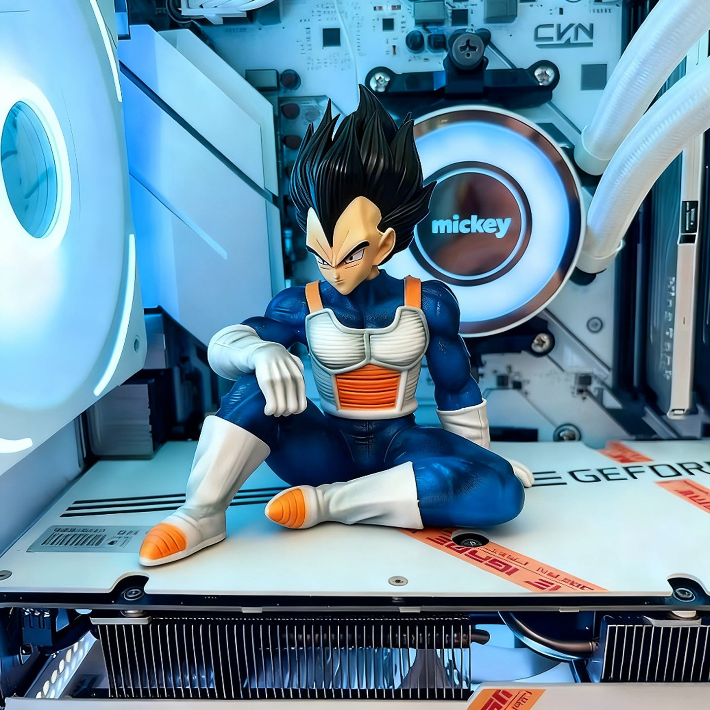 七龙珠手办贝吉塔手办机箱手办显卡手办机箱摆件电脑摆件机箱装饰