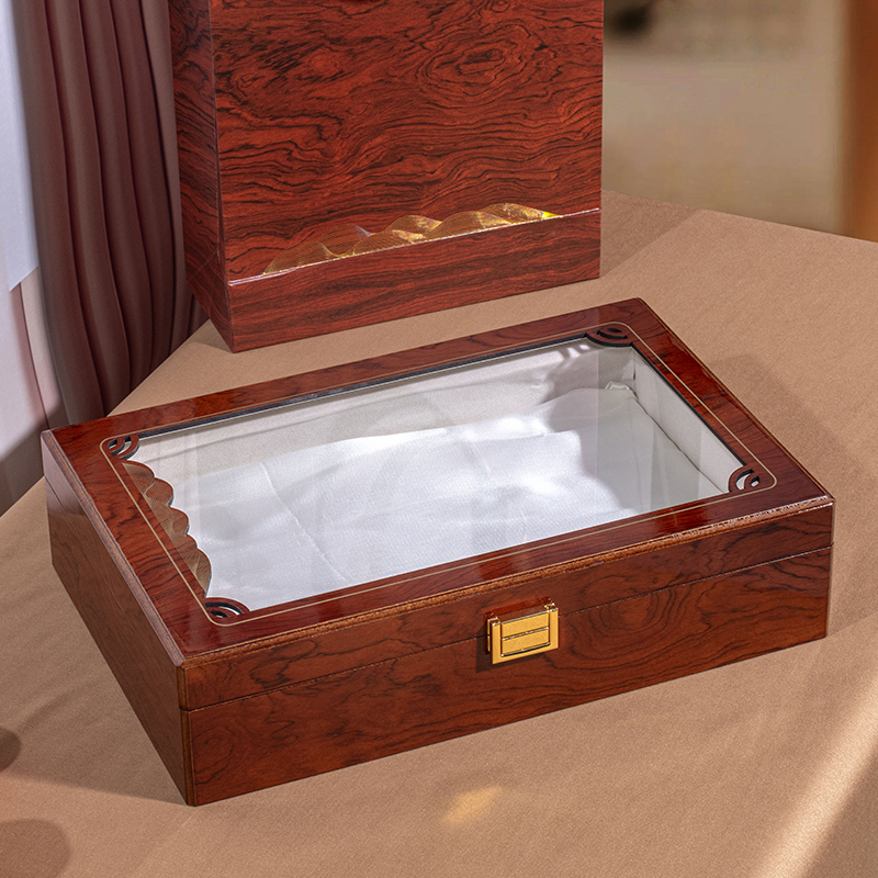 高档花梨木开窗包装盒通用礼品盒