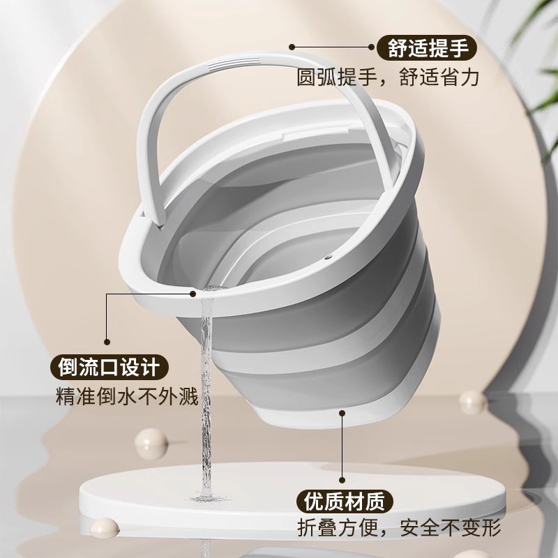 车载伸缩ppe折叠水桶便携式水桶户外储水桶大号洗车水桶车用垃圾