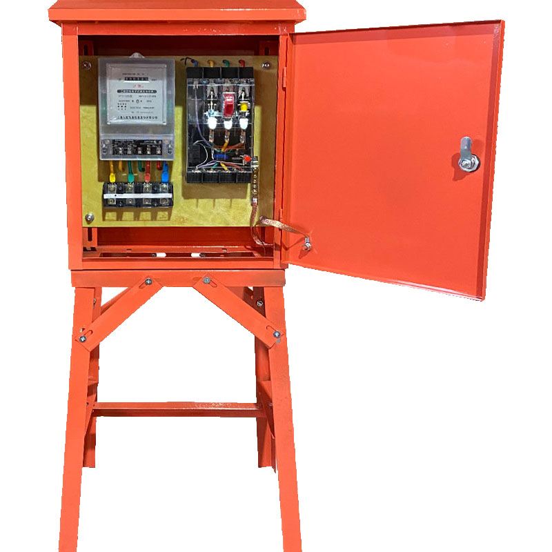 建筑工地临时标准三级配电箱三相四线100A带电表V高脚支架配电箱
