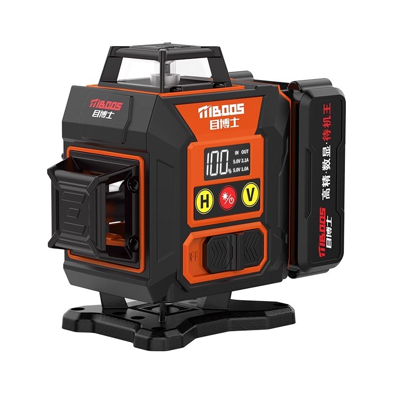 红外线水平仪高精度强光细线激光绿光室户I外专用12线自动调平水