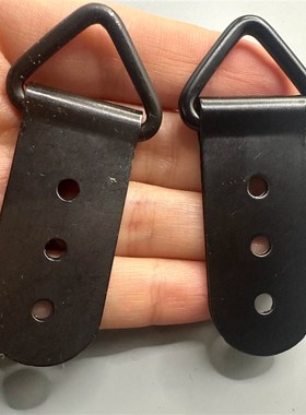 速发10大包邮 个号挂片2M*657M黑色相框三角挂孔铁皮挂钩支撑片