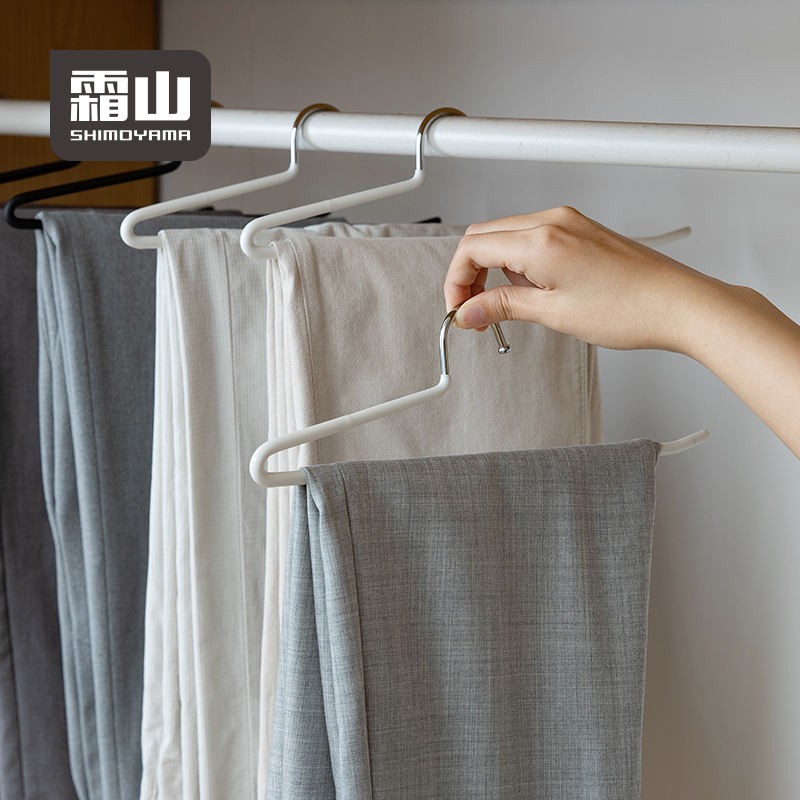 速发霜山鹅型裤架钢滑浸塑柜挂高锰防衣裤收纳衣架