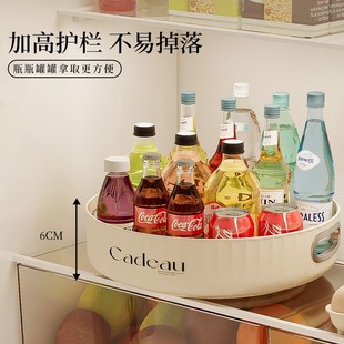 加厚防滑收纳盘放盐酱醋桌面收y纳盒多功能旋转置物架家用收纳用
