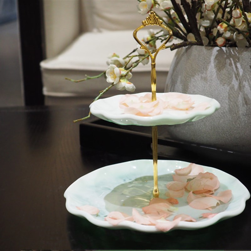 立体花边两层果盘k茶盘硅胶模具胶套装托盘杯垫diy树脂滴胶模具