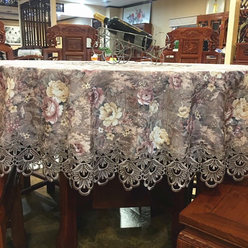 桌布圆形家用餐桌圆桌子桌布欧式布艺圆J桌台布圆形桌布圆桌布中