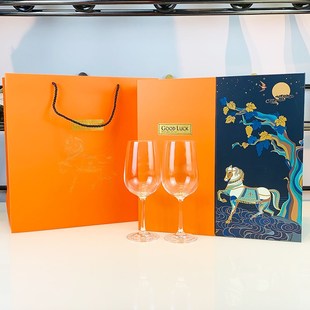 新款礼品红酒礼盒包装带杯空盒y双支装包装盒红酒袋子葡萄酒盒纸