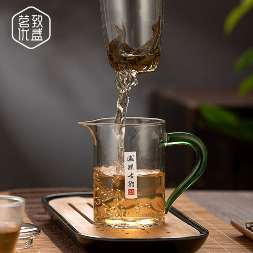 全玻璃加厚冲f泡茶壶三件杯花茶绿茶红茶杯日式茶水分离单壶公道