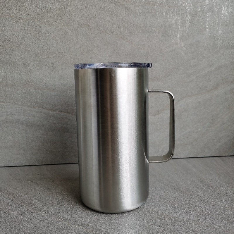 出口德国 316不锈钢随行杯 大容量水杯带盖子 喝T水杯 双层隔热杯