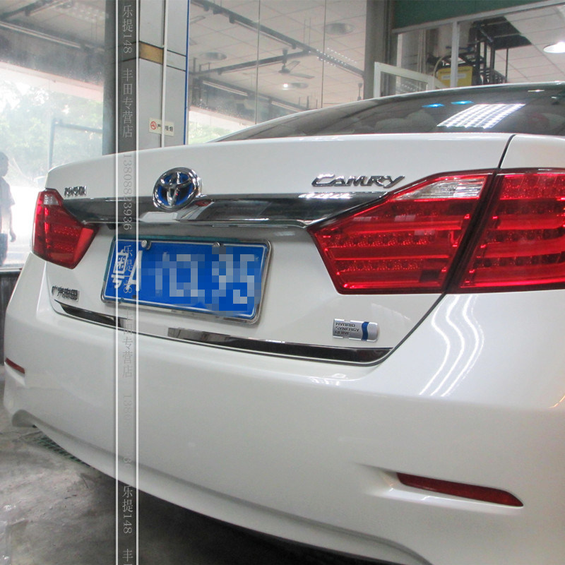 121314款七 7代凯美瑞前w杠饰条车身改装配件后备箱后杠外观加亮