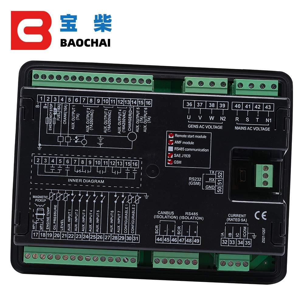 柴油发电机组自动启动控制器7220ACN智能电动通用线路集成板DC