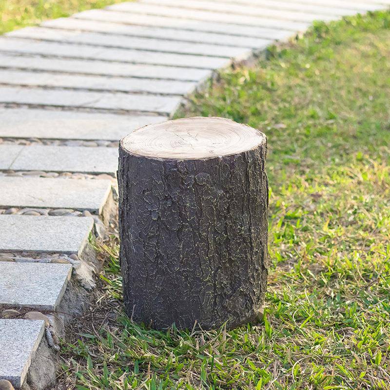 木桩灯玻璃钢树脂树桩可发光仿真木纹色树桩灯光小品户外防水