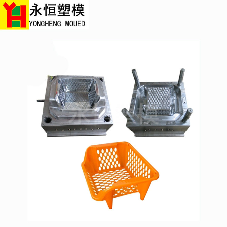 塑料可折叠蔬菜水果篮子筐子模具 抽屉式收纳盒控水篮注塑模具