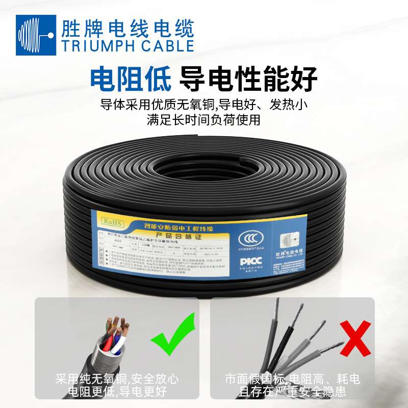 东莞胜牌 RVVSP双绞屏蔽软护套 电线电缆2-20芯0.5平方通讯线