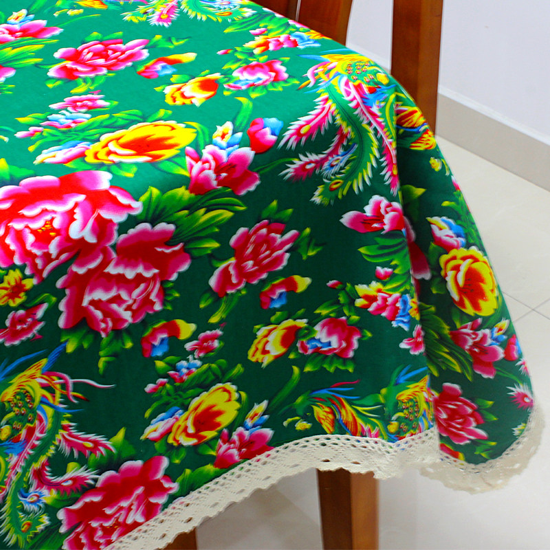 中国风东北大花布料长餐桌布复古民族风饭店红色喜V庆结婚茶几盖,居家布艺,桌布,淘宝优惠券,粉丝福利购,淘宝优惠卷