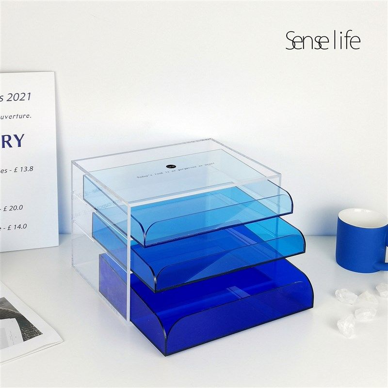 抽屉式化妆品收纳盒桌面透明护z肤品眼影盘口红收纳盒梳妆台置物,收纳整理,桌面收纳盒,淘宝优惠券,粉丝福利购,淘宝优惠卷