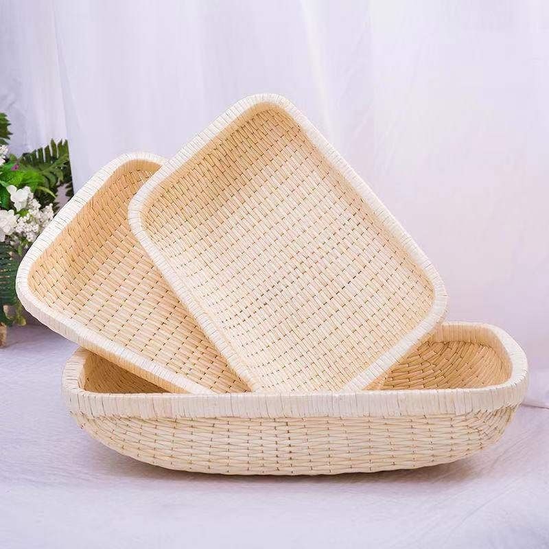 纯手工柳编收纳筐长方p形笸箩筐藤条编织馒头筐食品现捞簸箕正方,收纳整理,收纳筐,淘宝优惠券,粉丝福利购,淘宝优惠卷